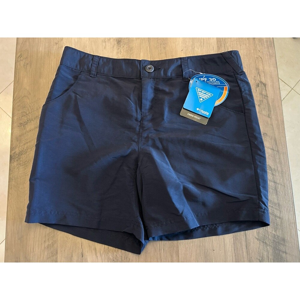 NEW! Columbia PFG Shorts Women’s Size 4 Coral Compass Navy Blue
